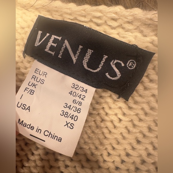 2K Fairy Grunge Faux Fur Chunky Knit Open Cardigan Women’s  Chocolate Beige XS - Picture 6 of 14